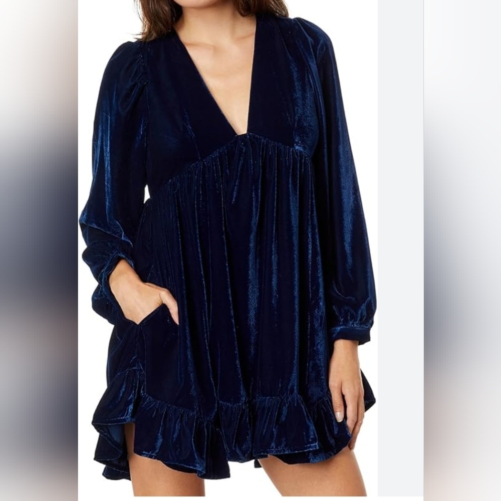 Free People Estella Velvet Holiday Dress XS